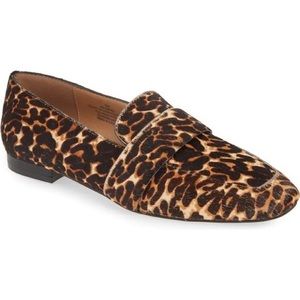 Halogen calf hair leopard loafer size 10